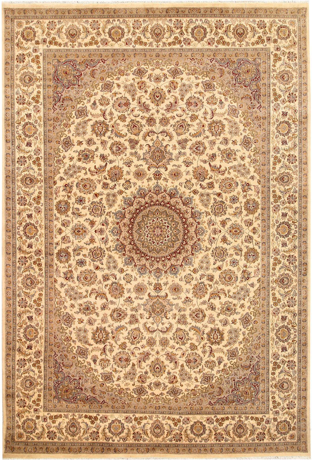 Blanched Almond Isfahan 6' 8 x 9' 9 - No. 68434 - ALRUG Rug Store