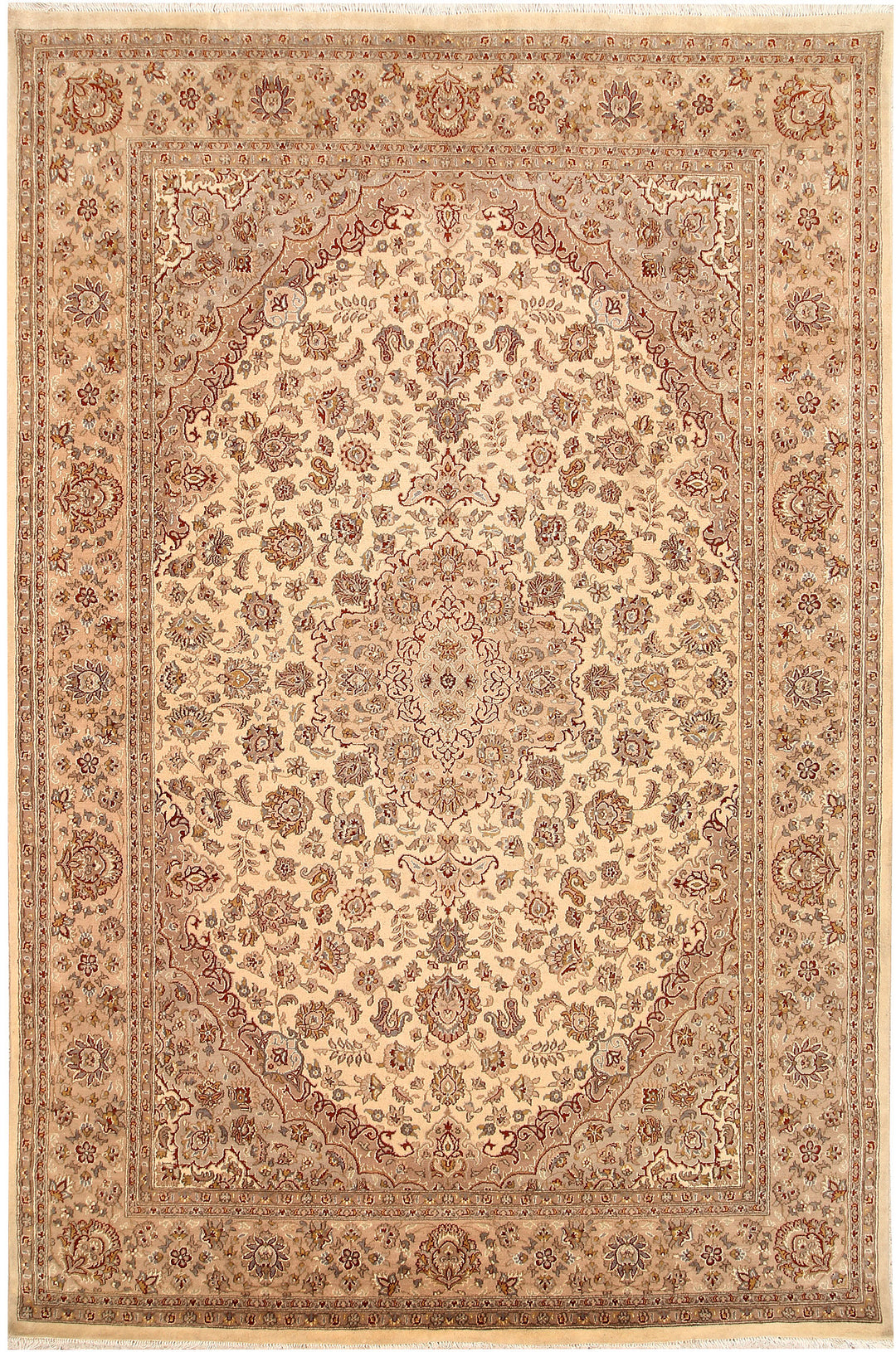 Blanched Almond Isfahan 6' 7 x 9' 10 - No. 68435 - ALRUG Rug Store