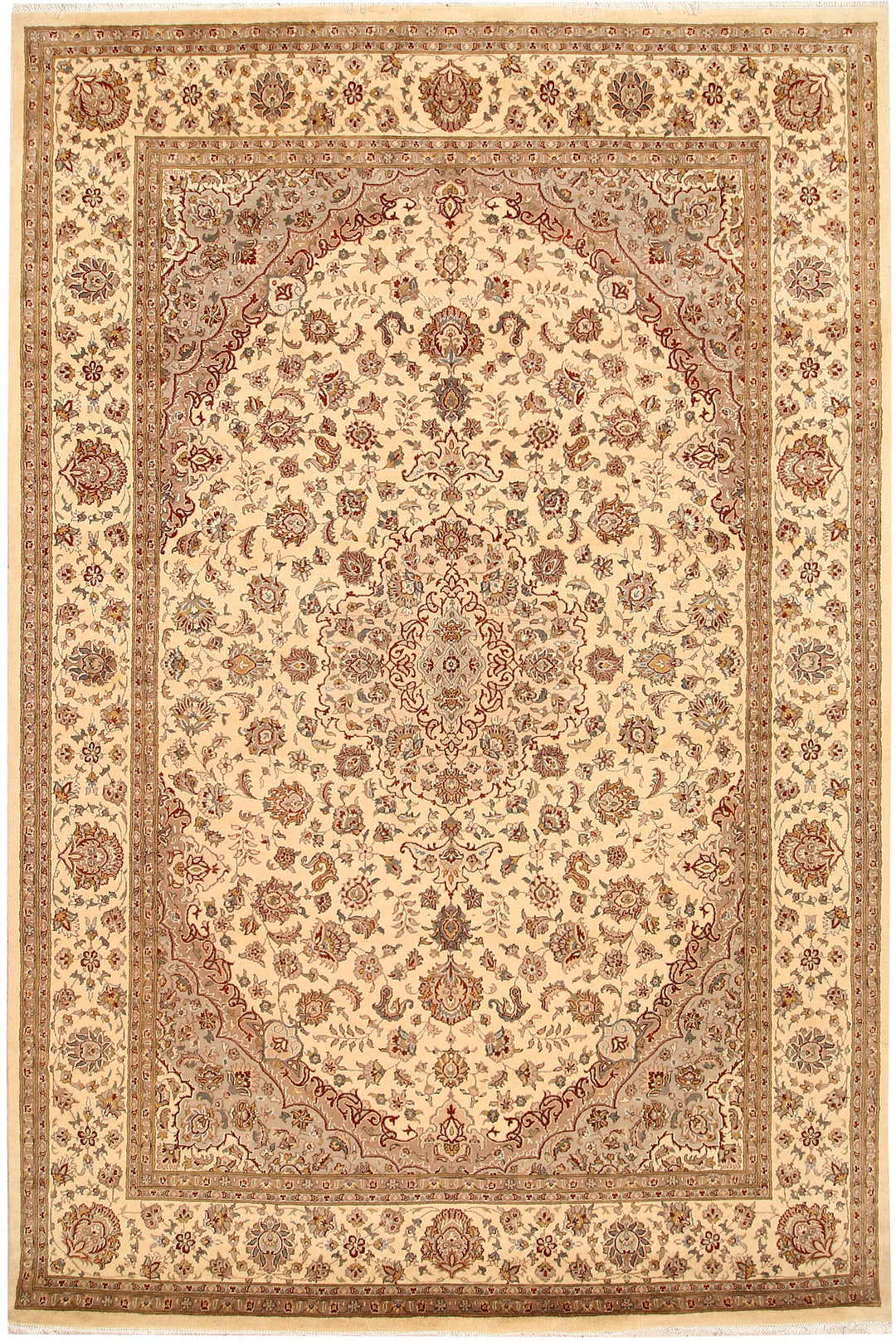 Blanched Almond Isfahan 6' 7 x 9' 10 - No. 68439 - ALRUG Rug Store