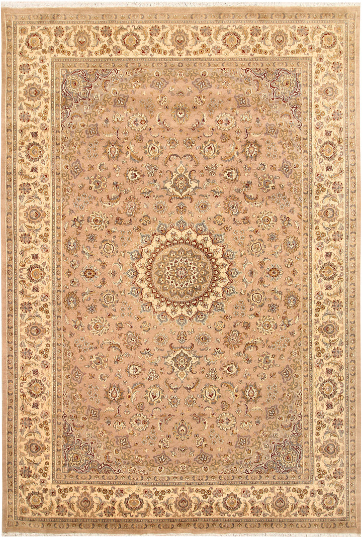 Peach Puff Kashan 6'  8" x 9'  9" - No. QA10616