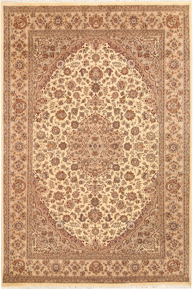 Blanched Almond Isfahan 6' 7 x 9' 9 - No. 68448 - ALRUG Rug Store
