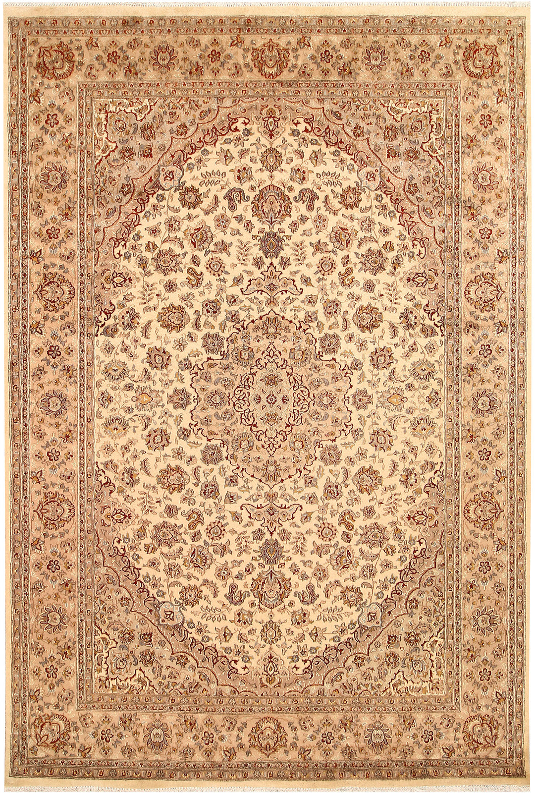 Blanched Almond Isfahan 6' 7 x 9' 9 - No. 68450 - ALRUG Rug Store