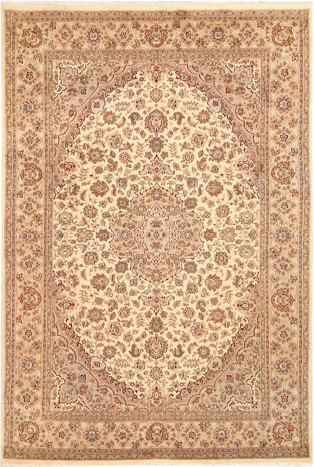 Blanched Almond Isfahan 6' 7 x 9' 9 - No. 68452 - ALRUG Rug Store