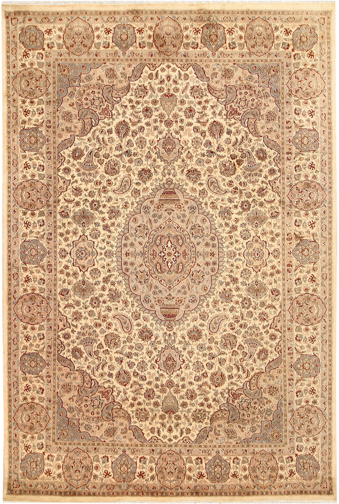 Blanched Almond Isfahan 6' 7 x 9' 9 - No. 68453 - ALRUG Rug Store