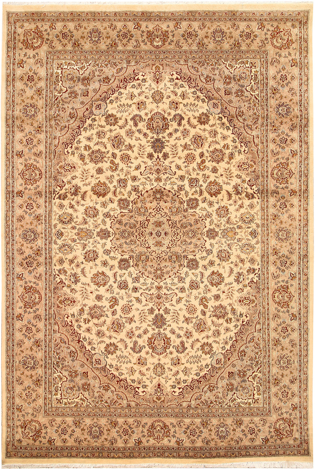 Blanched Almond Isfahan 6' 7 x 9' 10 - No. 68460 - ALRUG Rug Store