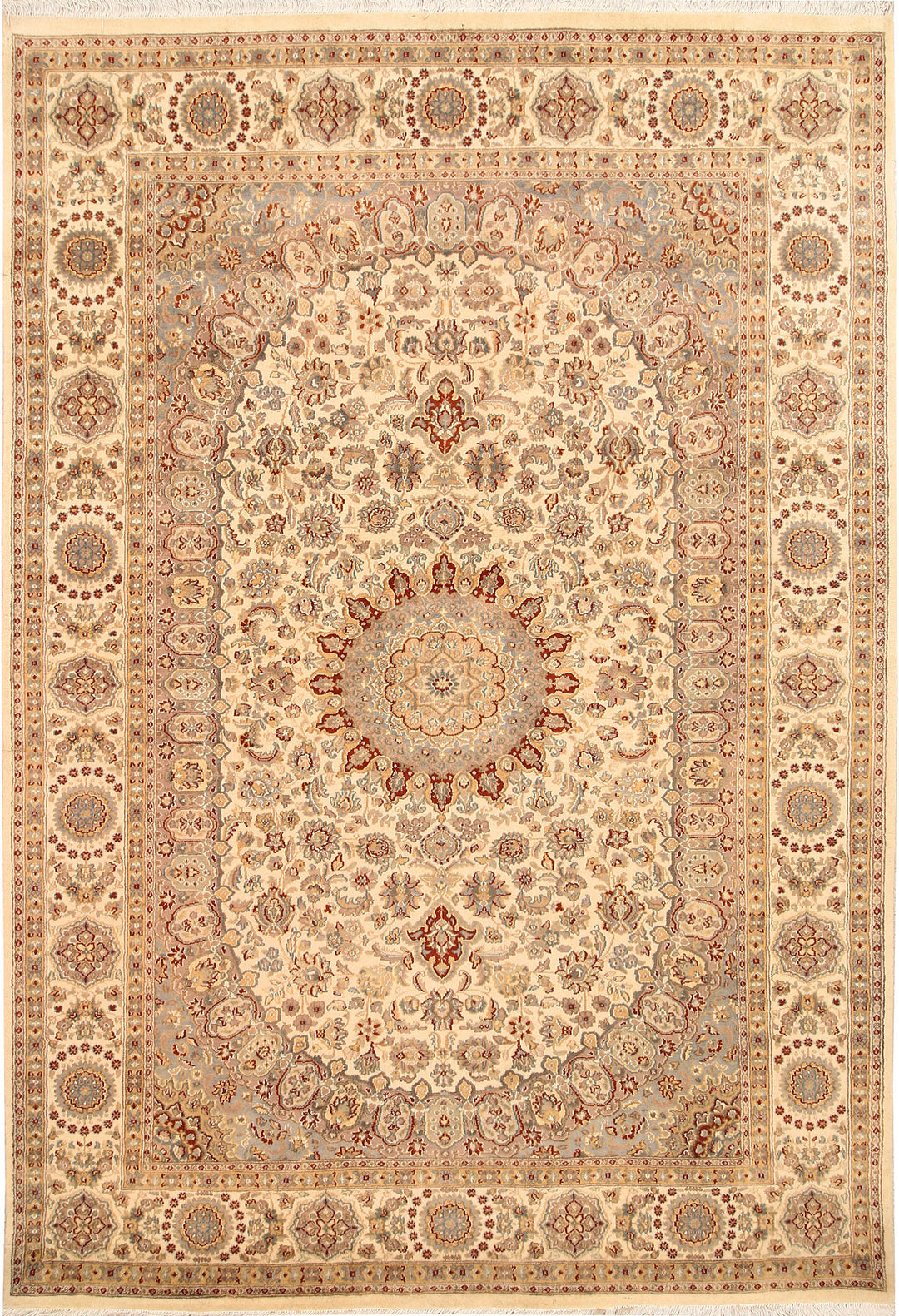 Blanched Almond Isfahan 6' 7 x 9' 6 - No. 68471 - ALRUG Rug Store