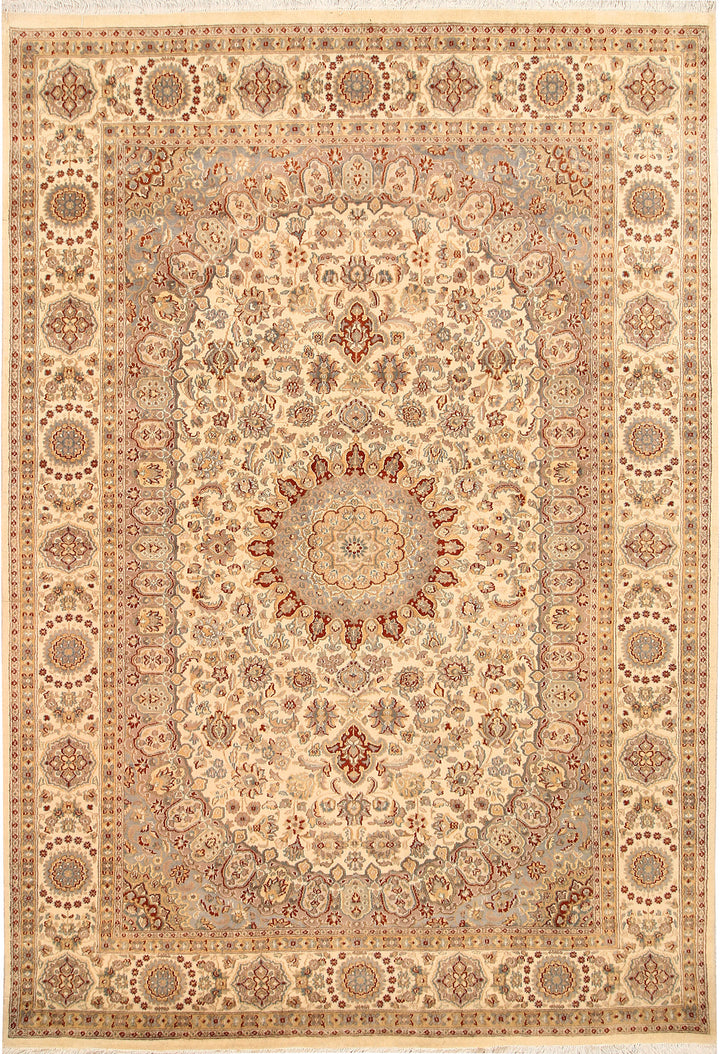 Blanched Almond Isfahan 6' 7 x 9' 6 - No. 68471 - ALRUG Rug Store