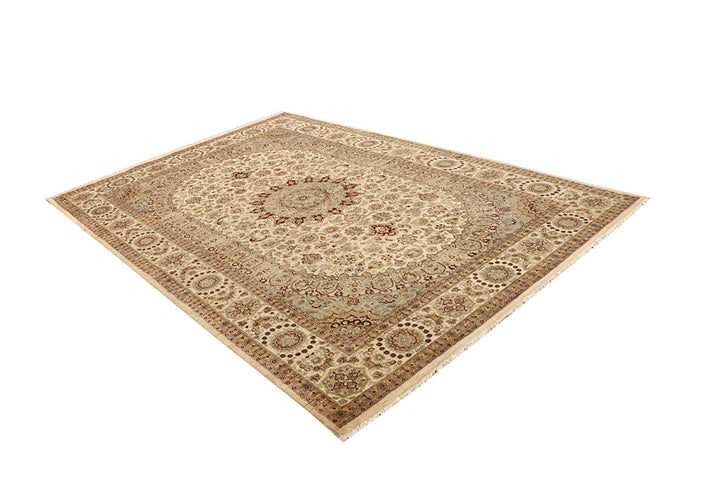 Blanched Almond Isfahan 6' 4 x 9' 6 - No. 68472 - ALRUG Rug Store