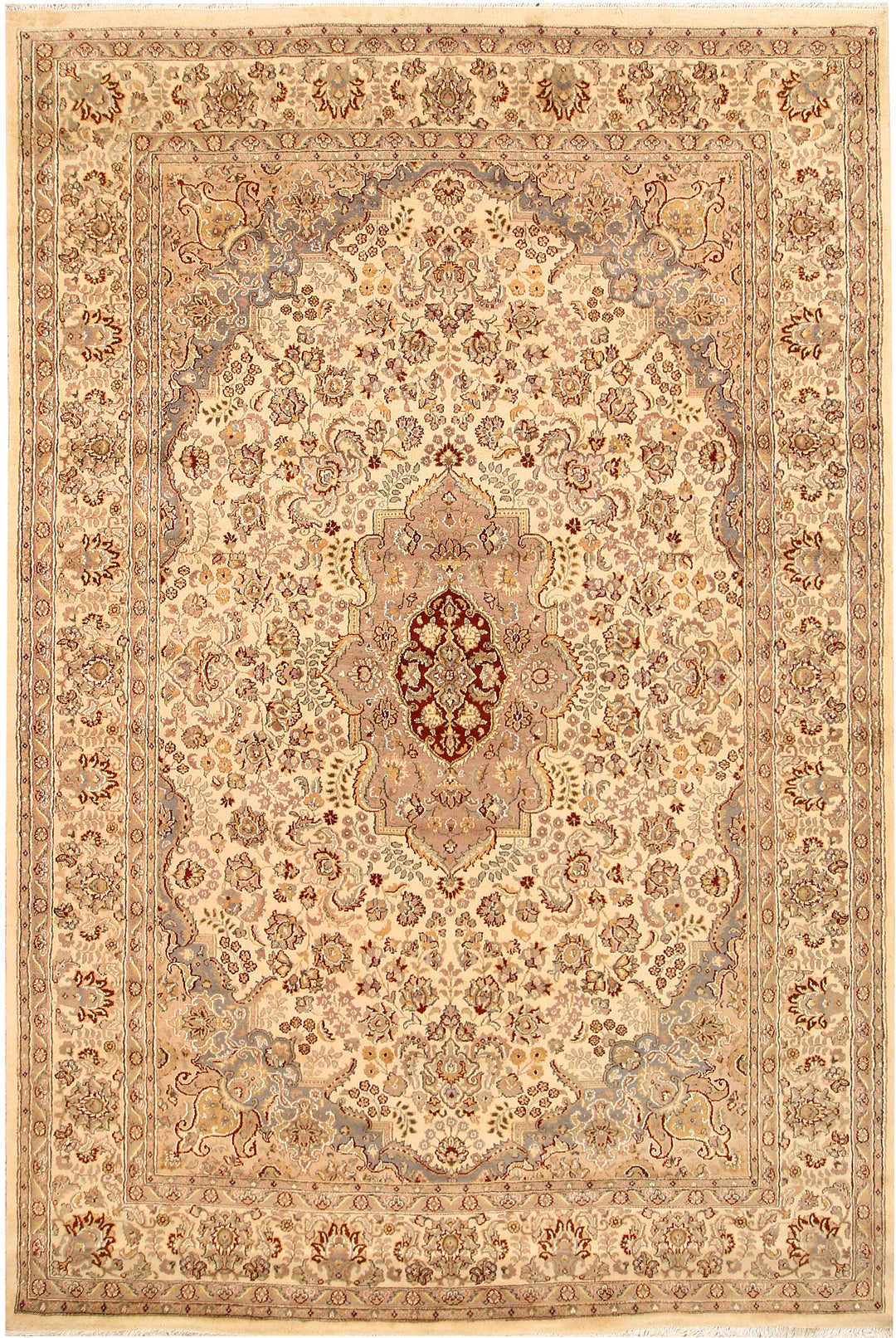 Blanched Almond Isfahan 6' 7 x 9' 9 - No. 68484 - ALRUG Rug Store
