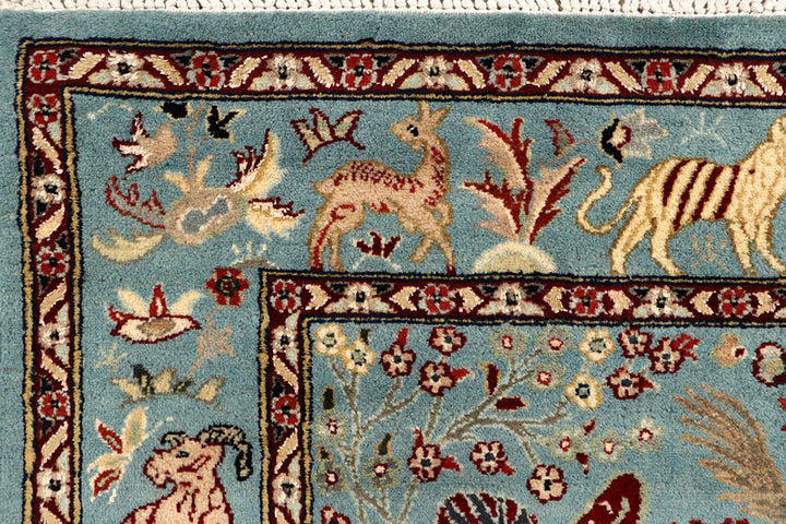 Cadet Blue Hunting 4' 8 x 7' 3 - No. 68494 - ALRUG Rug Store