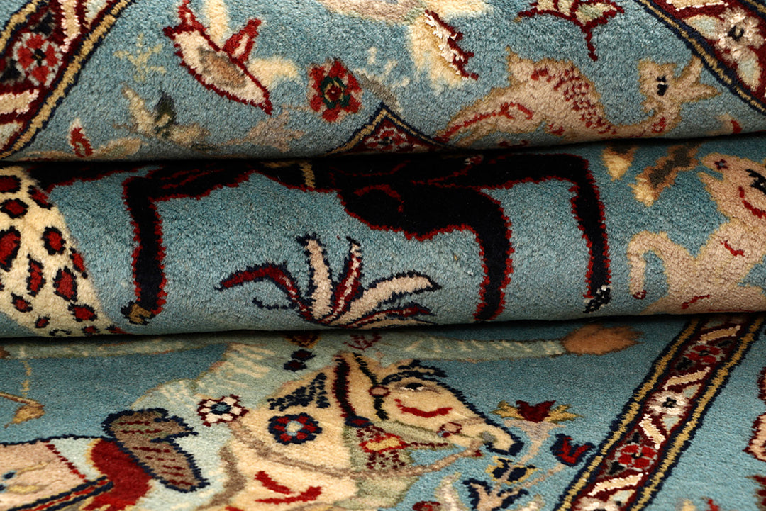 Cadet Blue Hunting 4' 8 x 7' 3 - No. 68494 - ALRUG Rug Store