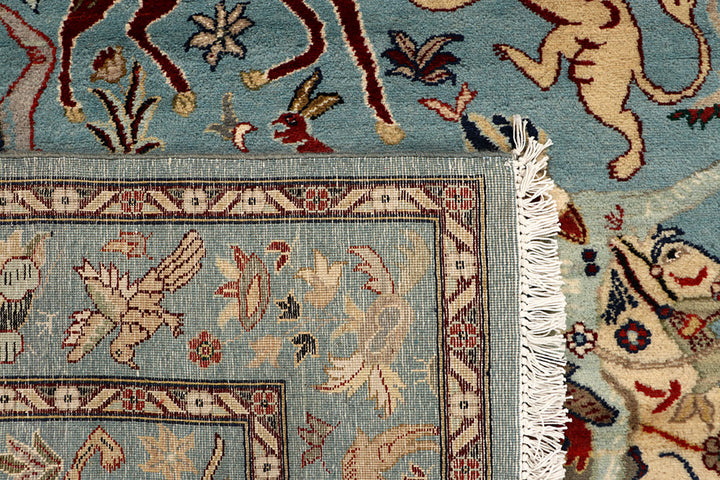 Cadet Blue Hunting 4' 8 x 7' 3 - No. 68494 - ALRUG Rug Store