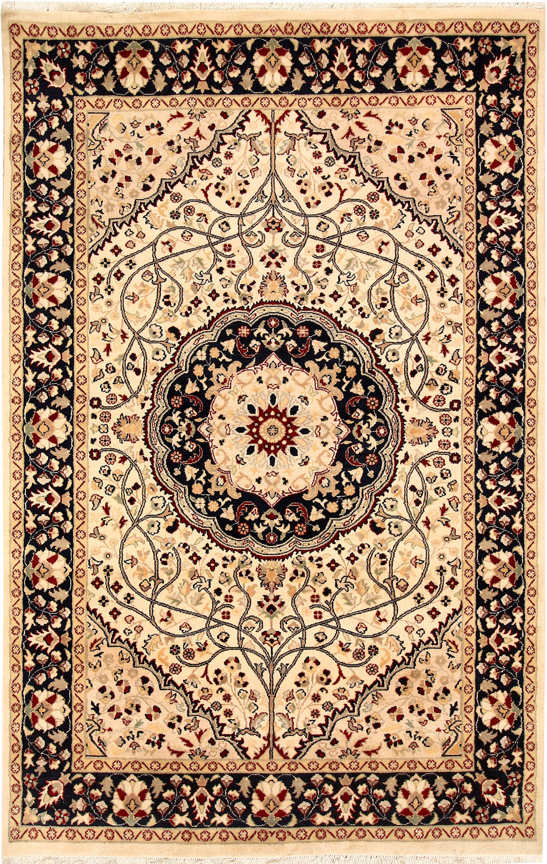 Blanched Almond Tree of Life 4' 6 x 7' 1 - No. 68499 - ALRUG Rug Store