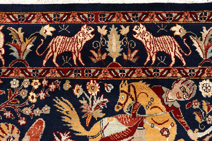Multi Colored Hunting 4' 8 x 7' 3 - No. 68514 - ALRUG Rug Store