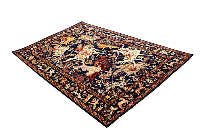 Multi Colored Hunting 4' 8 x 7' 3 - No. 68514 - ALRUG Rug Store