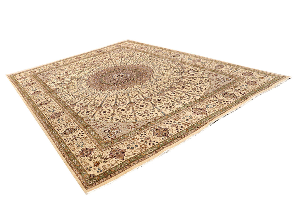 Blanched Almond Gombud 8' 11 x 12' 5 - No. 68522 - ALRUG Rug Store