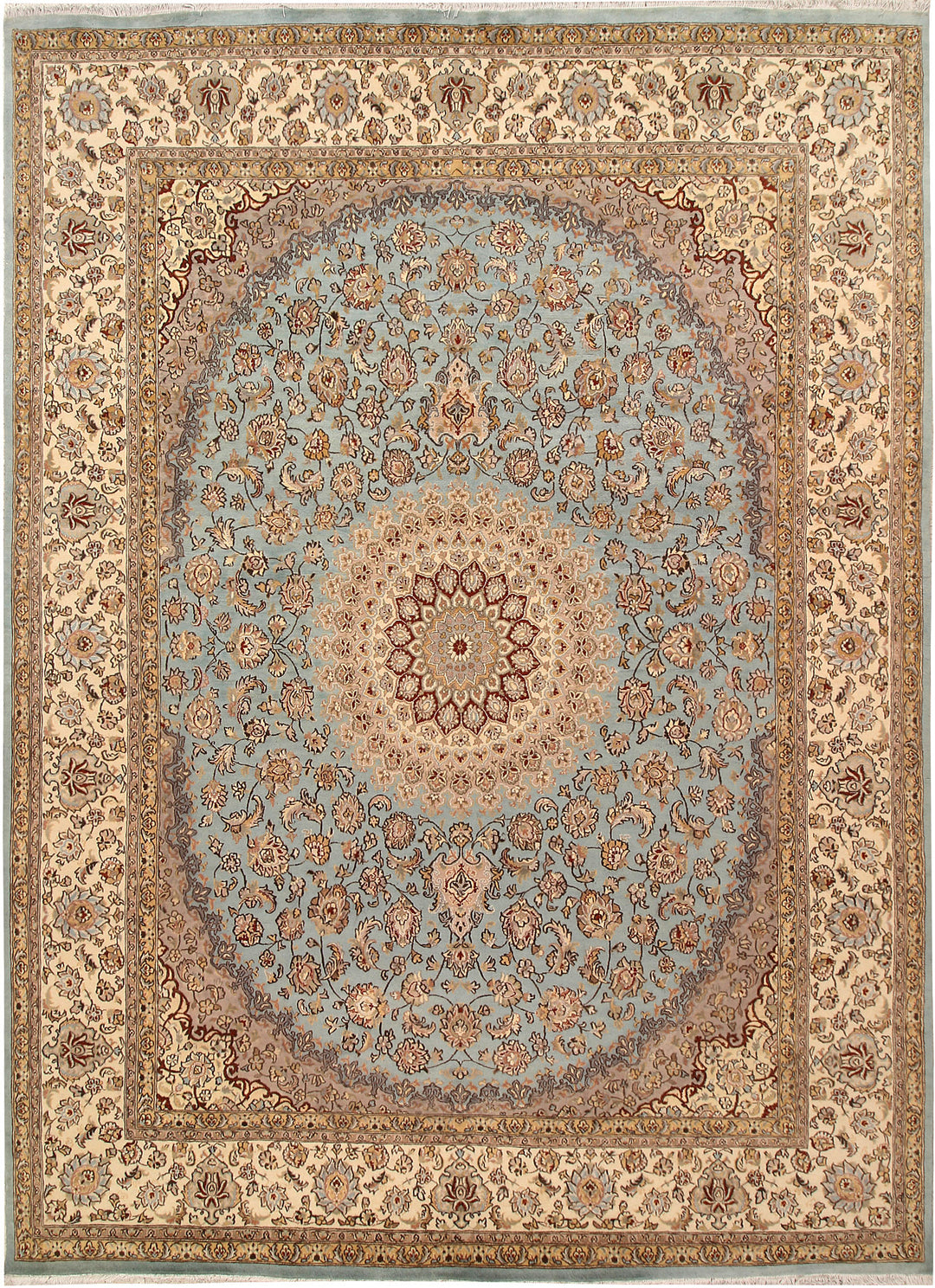 Cadet Blue Isfahan 8' 11 x 12' 3 - No. 68528 - ALRUG Rug Store