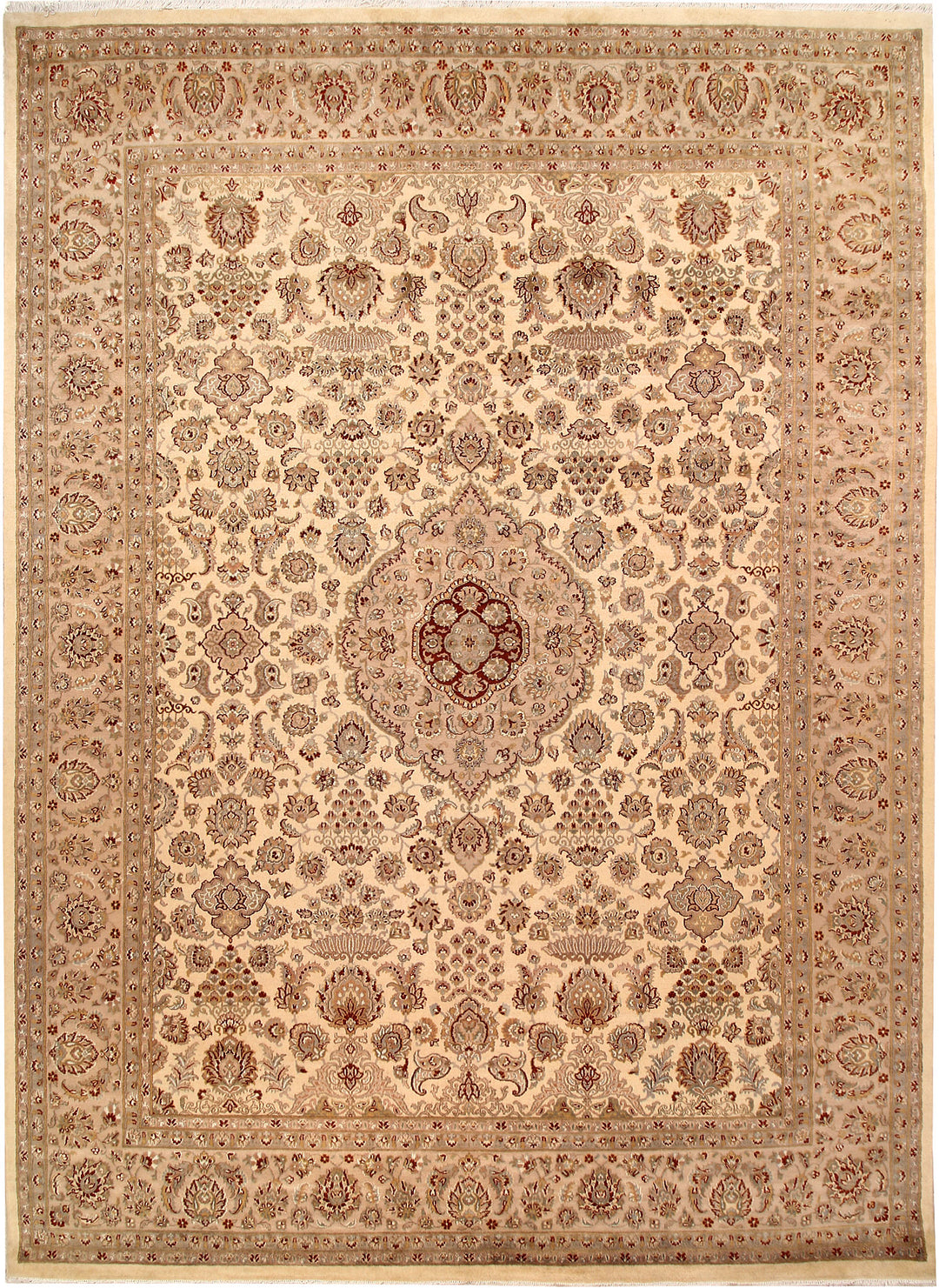Blanched Almond Isfahan 8' 11 x 12' 4 - No. 68531 - ALRUG Rug Store