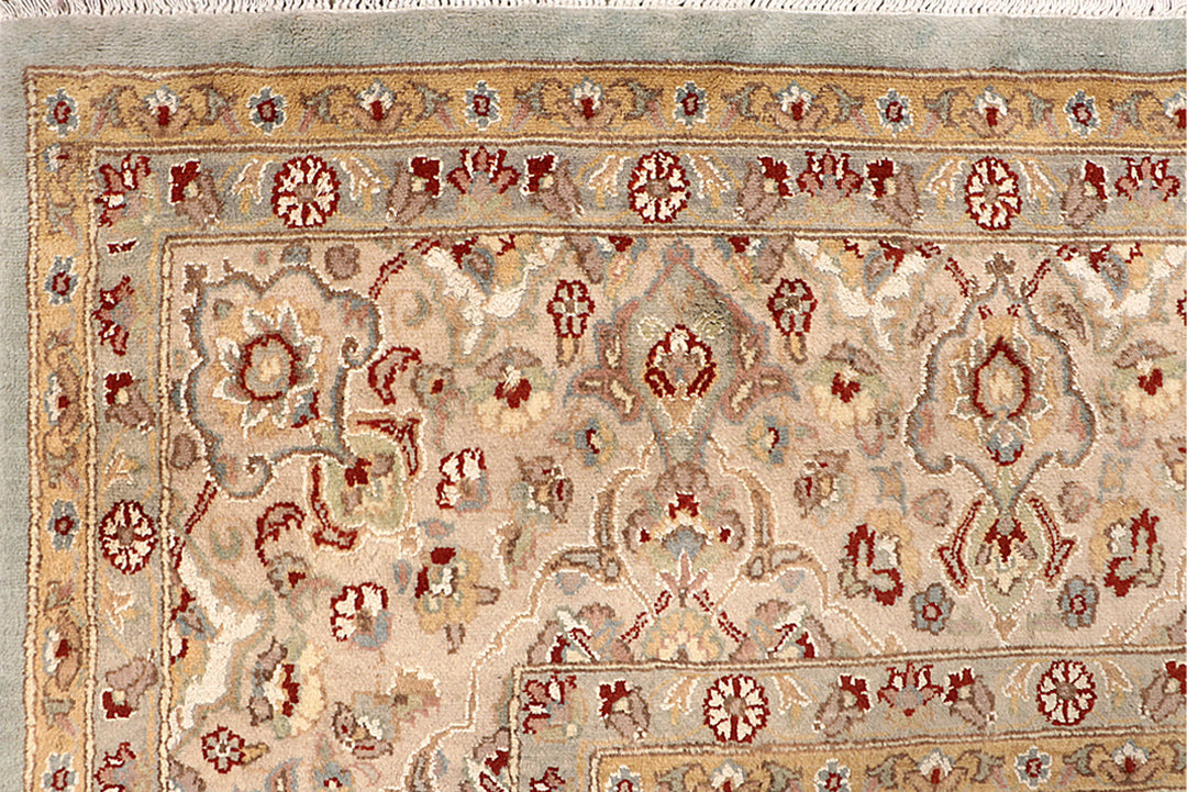 Dark Sea Green Kashan 9' 1 x 12' 1 - No. 68538 - ALRUG Rug Store