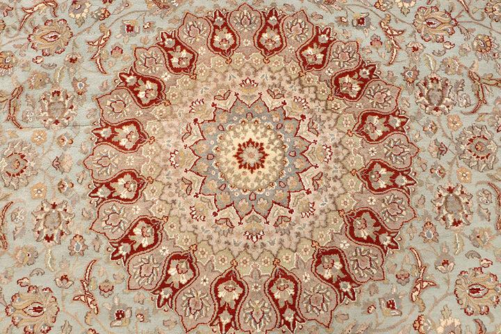 Dark Sea Green Kashan 9' 1 x 12' 1 - No. 68538 - ALRUG Rug Store