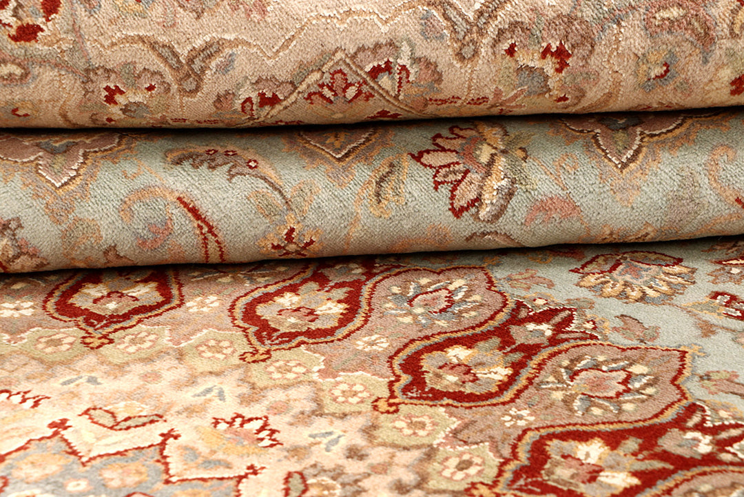 Dark Sea Green Kashan 9' 1 x 12' 1 - No. 68538 - ALRUG Rug Store