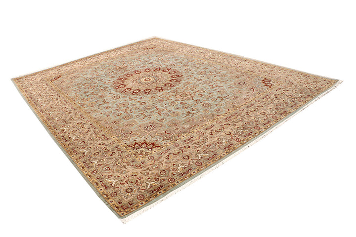 Dark Sea Green Kashan 9' 1 x 12' 1 - No. 68538 - ALRUG Rug Store