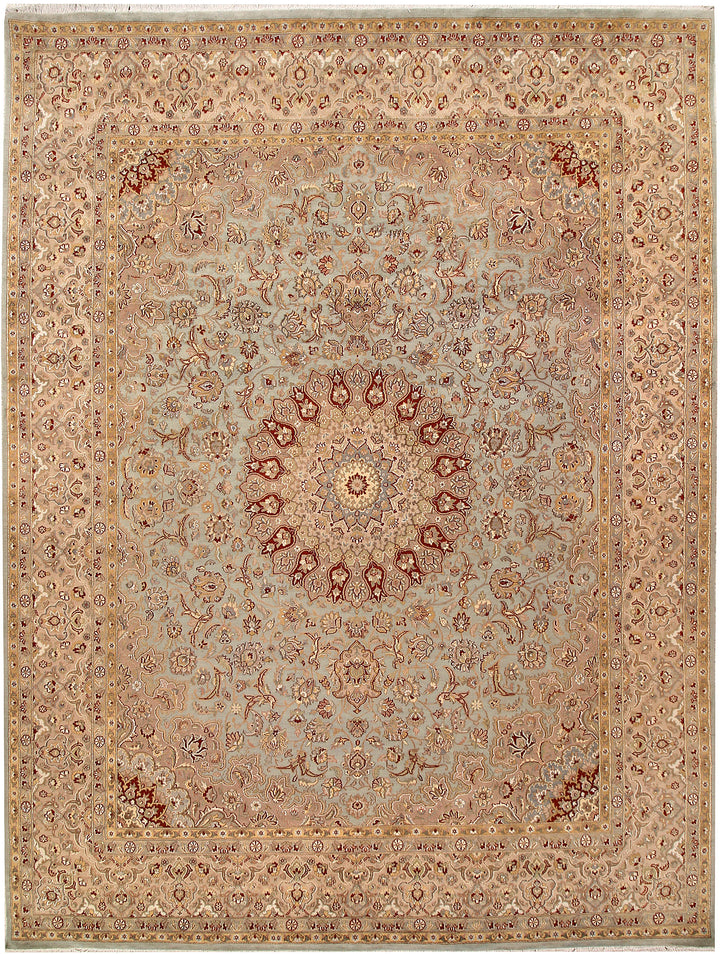 Dark Sea Green Kashan 9' 1 x 12' 1 - No. 68538 - ALRUG Rug Store