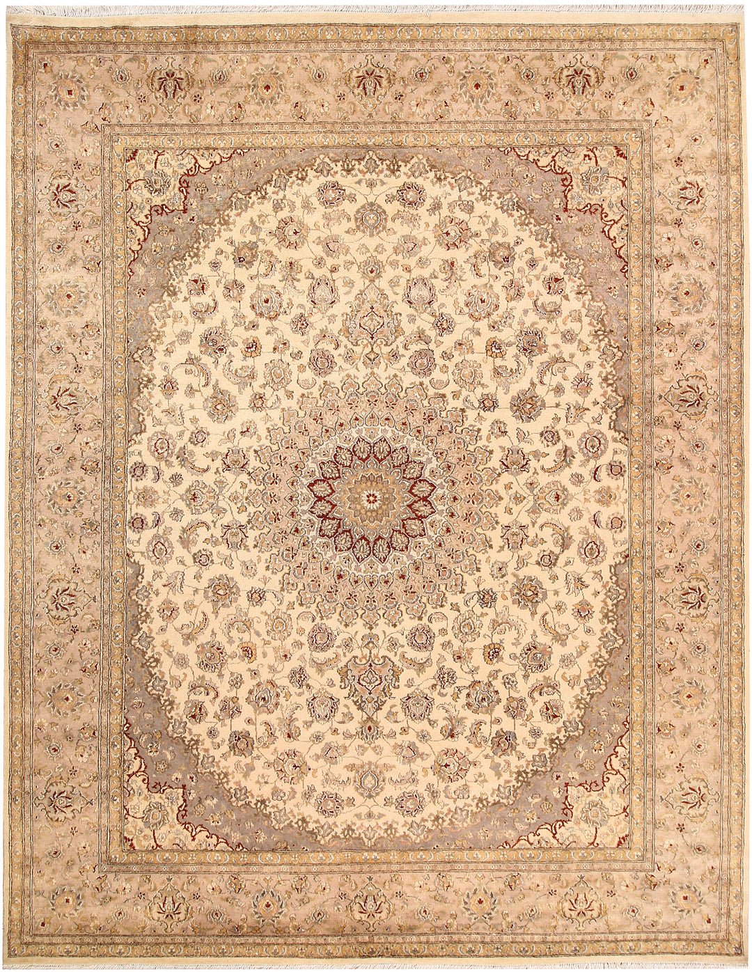 Blanched Almond Isfahan 7' 11 x 10' 2 - No. 68546 - ALRUG Rug Store
