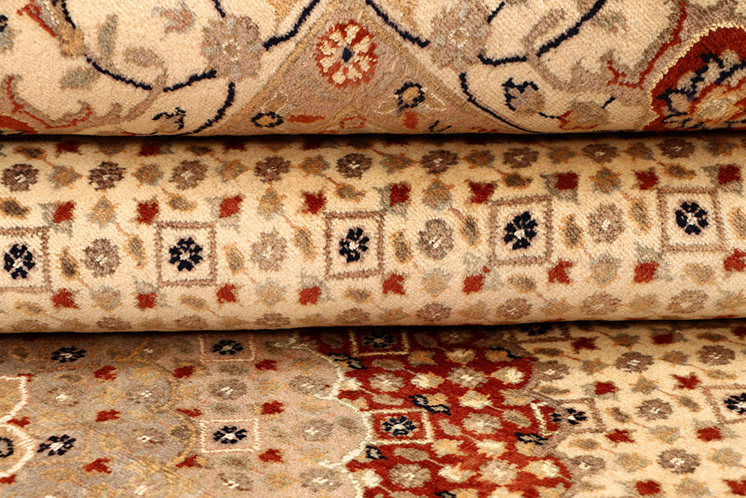 Blanched Almond Tabriz 7' 10 x 11' 3 - No. 68549 - ALRUG Rug Store