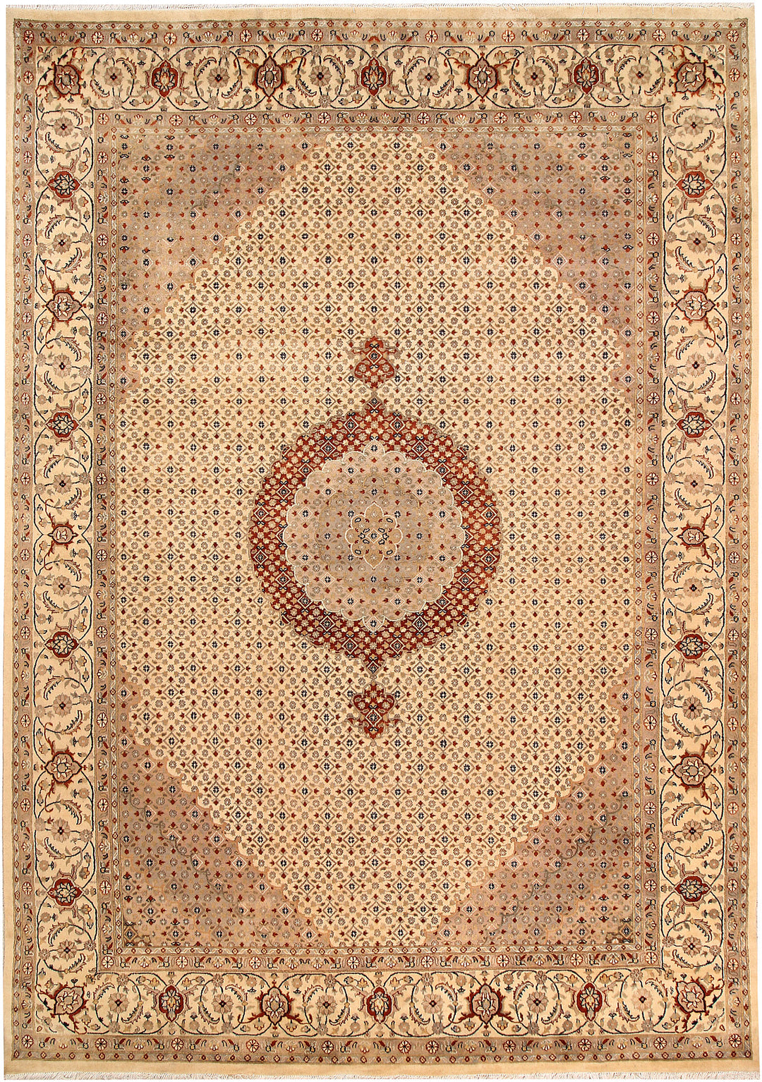 Blanched Almond Tabriz 7' 10 x 11' 3 - No. 68549 - ALRUG Rug Store