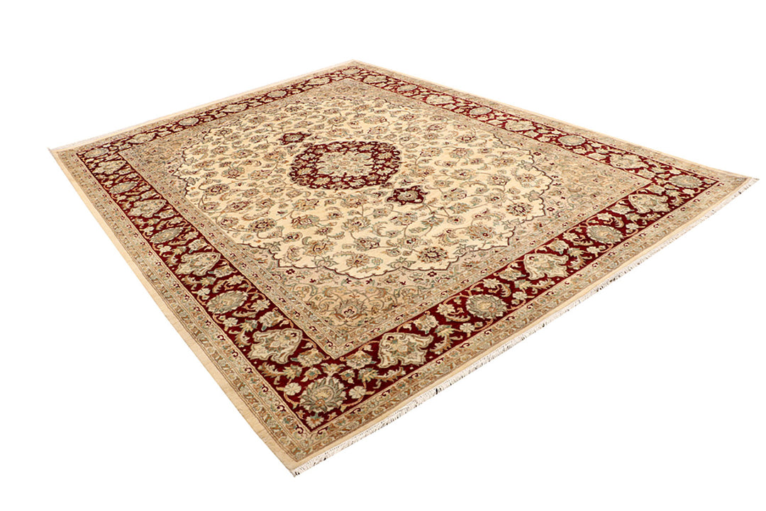 Blanched Almond Kirman 7' 11 x 10' 3 - No. 68557 - ALRUG Rug Store