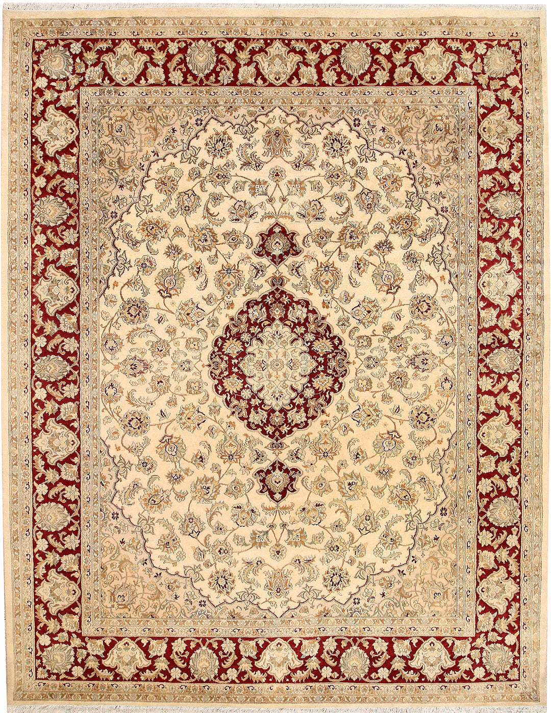 Blanched Almond Kirman 7' 11 x 10' 3 - No. 68557 - ALRUG Rug Store