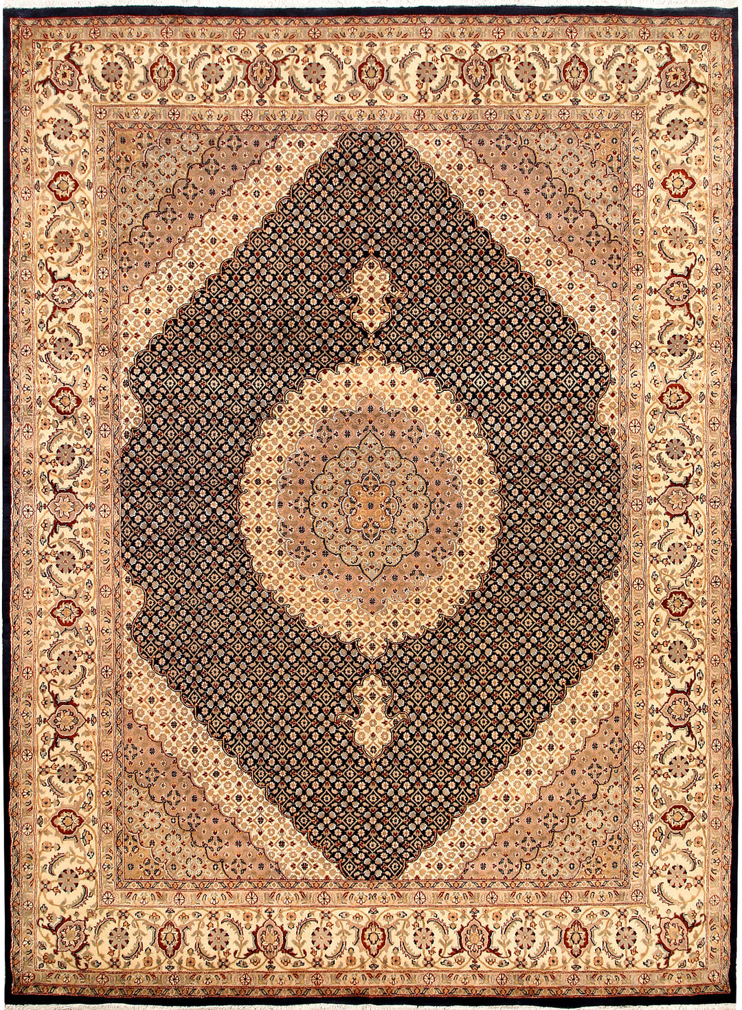 Black Tabriz 7' 11 x 10' 10 - No. 68565 - ALRUG Rug Store