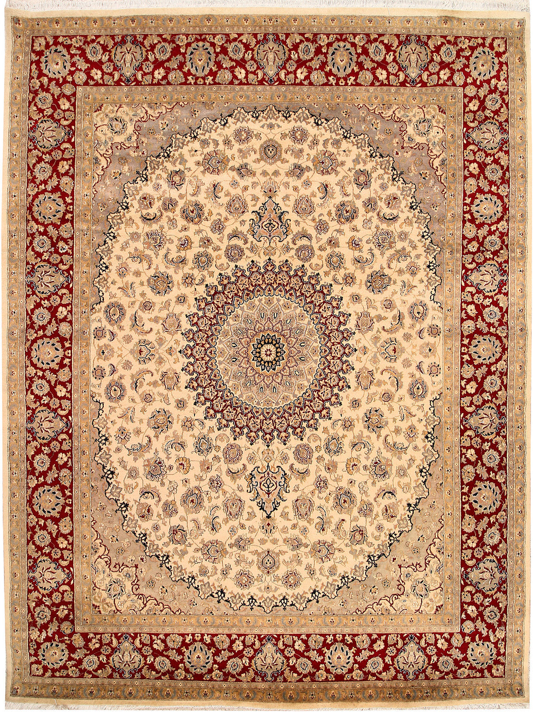 Blanched Almond Isfahan 7' 11 x 10' 4 - No. 68583 - ALRUG Rug Store
