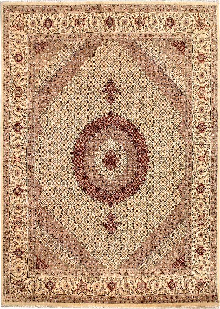 Blanched Almond Tabriz 7' 11 x 11' 2 - No. 68588 - ALRUG Rug Store