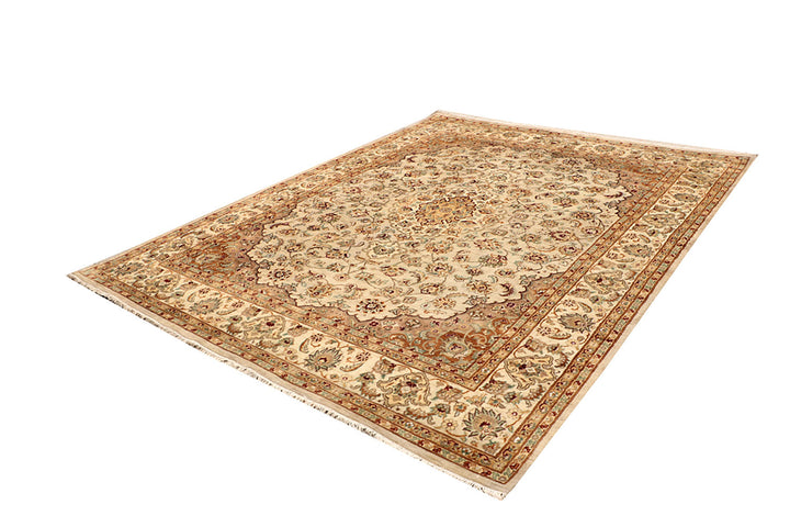 Blanched Almond Kirman 7' 11 x 10' 4 - No. 68590 - ALRUG Rug Store