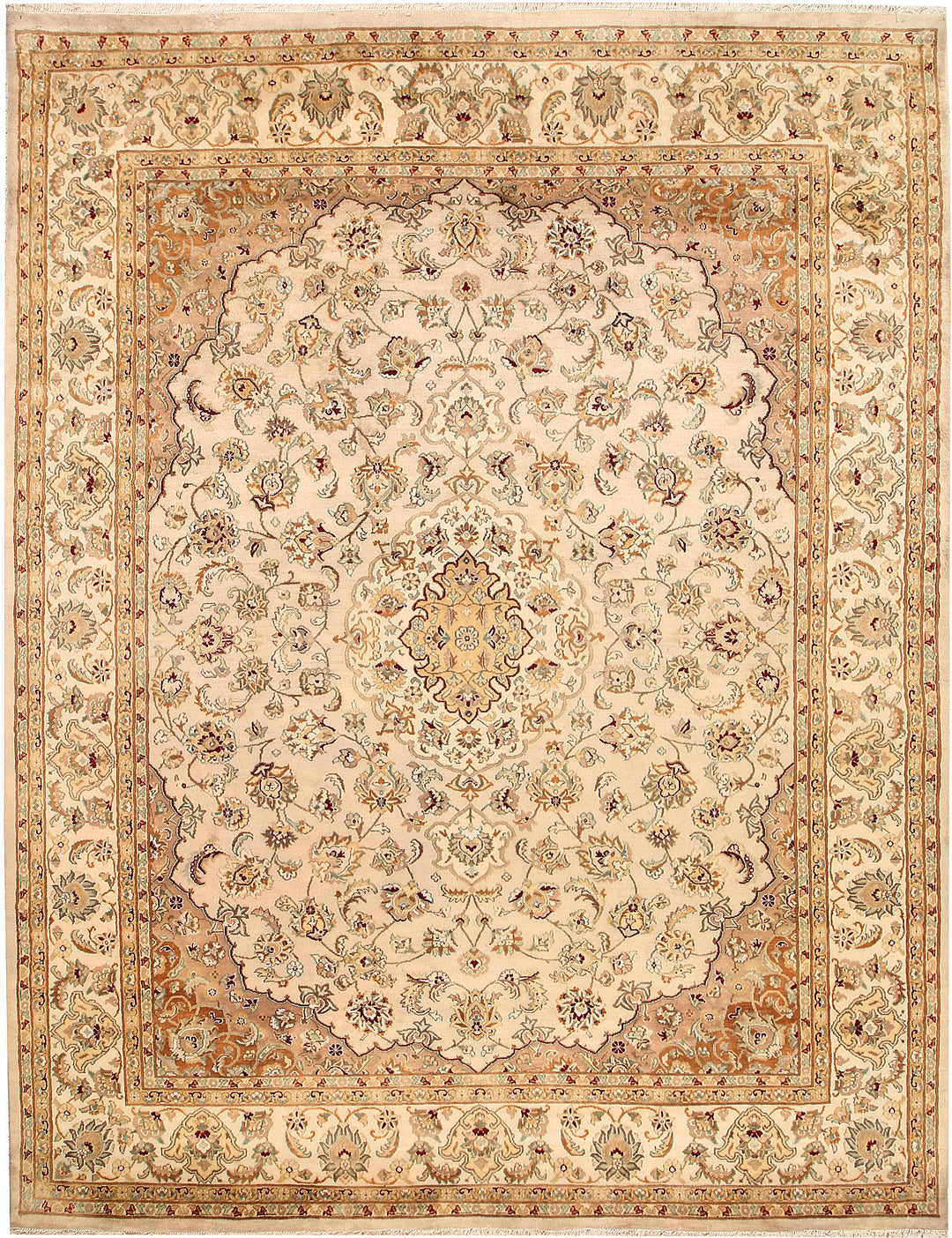 Blanched Almond Kirman 7' 11 x 10' 4 - No. 68590 - ALRUG Rug Store