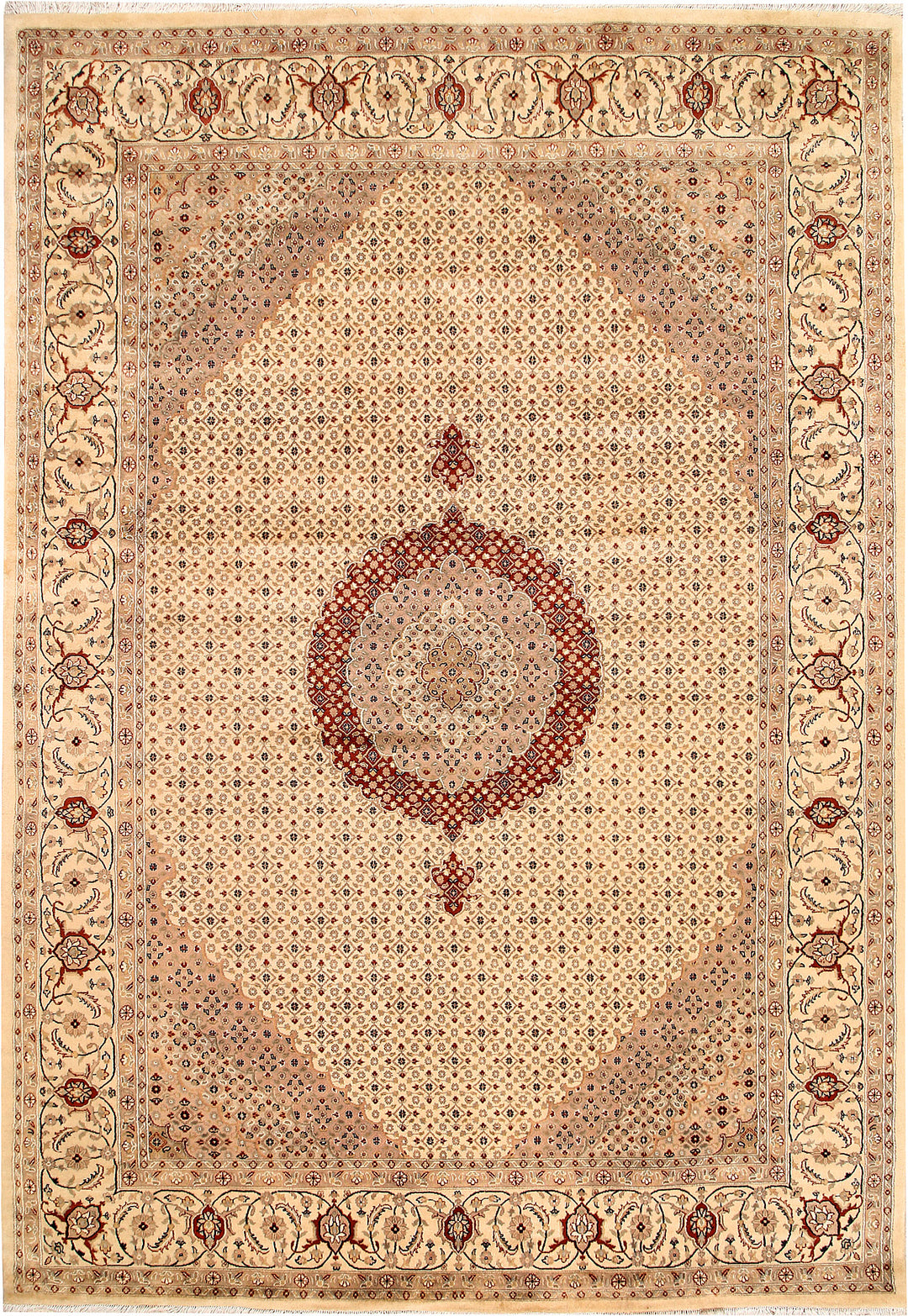 Blanched Almond Tabriz 7' 9 x 11' 3 - No. 68594 - ALRUG Rug Store