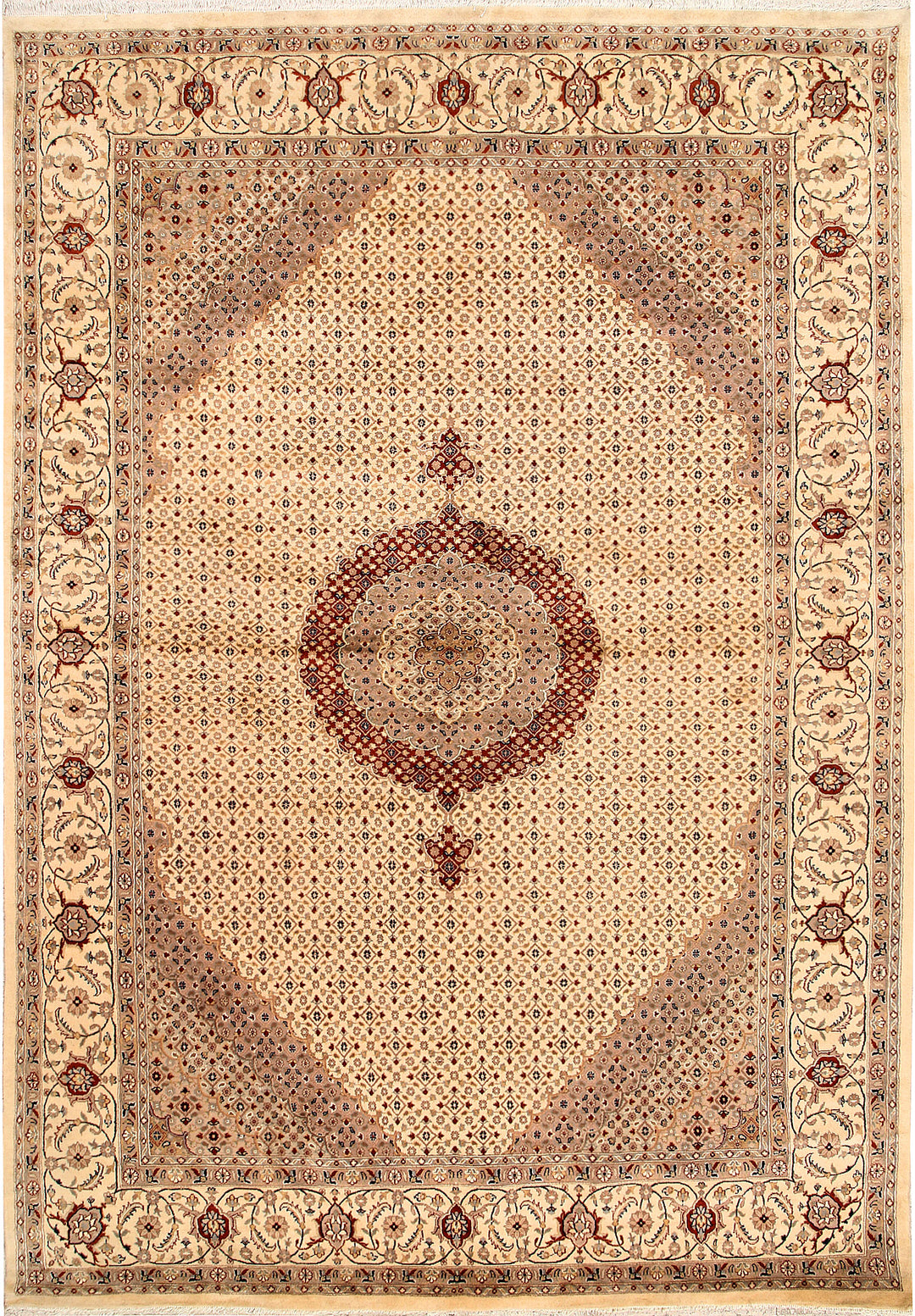 Blanched Almond Tabriz 7' 11 x 11' 4 - No. 68595 - ALRUG Rug Store