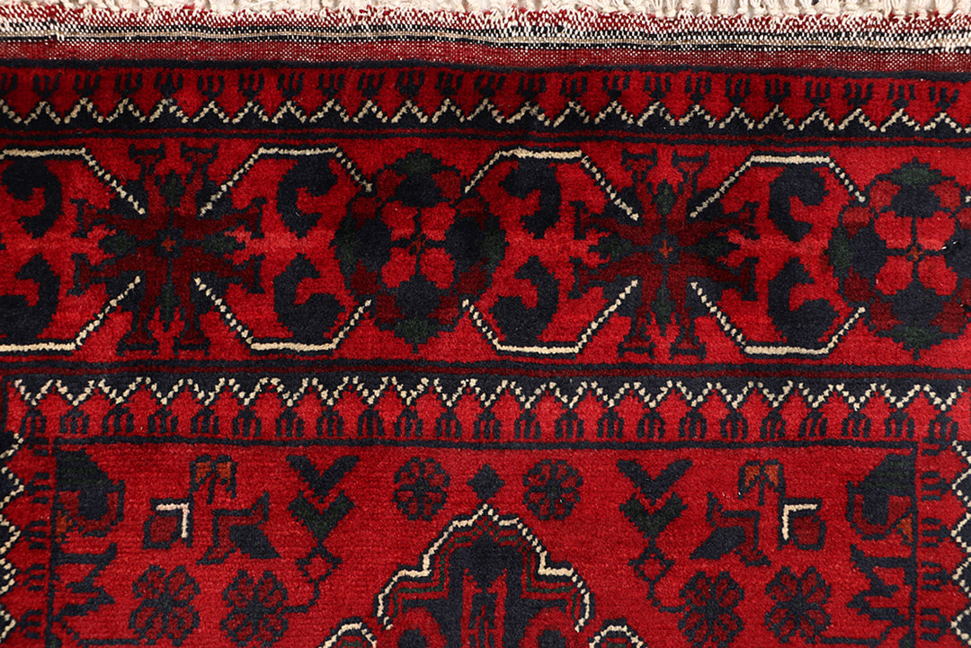 Dark Red Khal Mohammadi 2'  7" x 9'  6" - No. QA84224