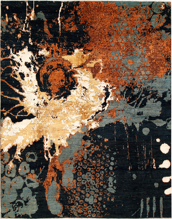 Multi Colored Abstract 7'  10" x 10'  3" - No. QA80661