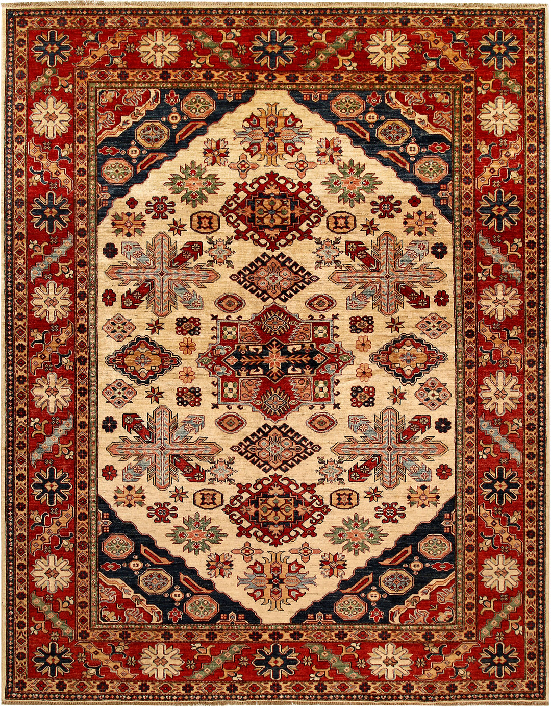 Blanched Almond Kazak 7' 10 x 10' - No. 68707 - ALRUG Rug Store