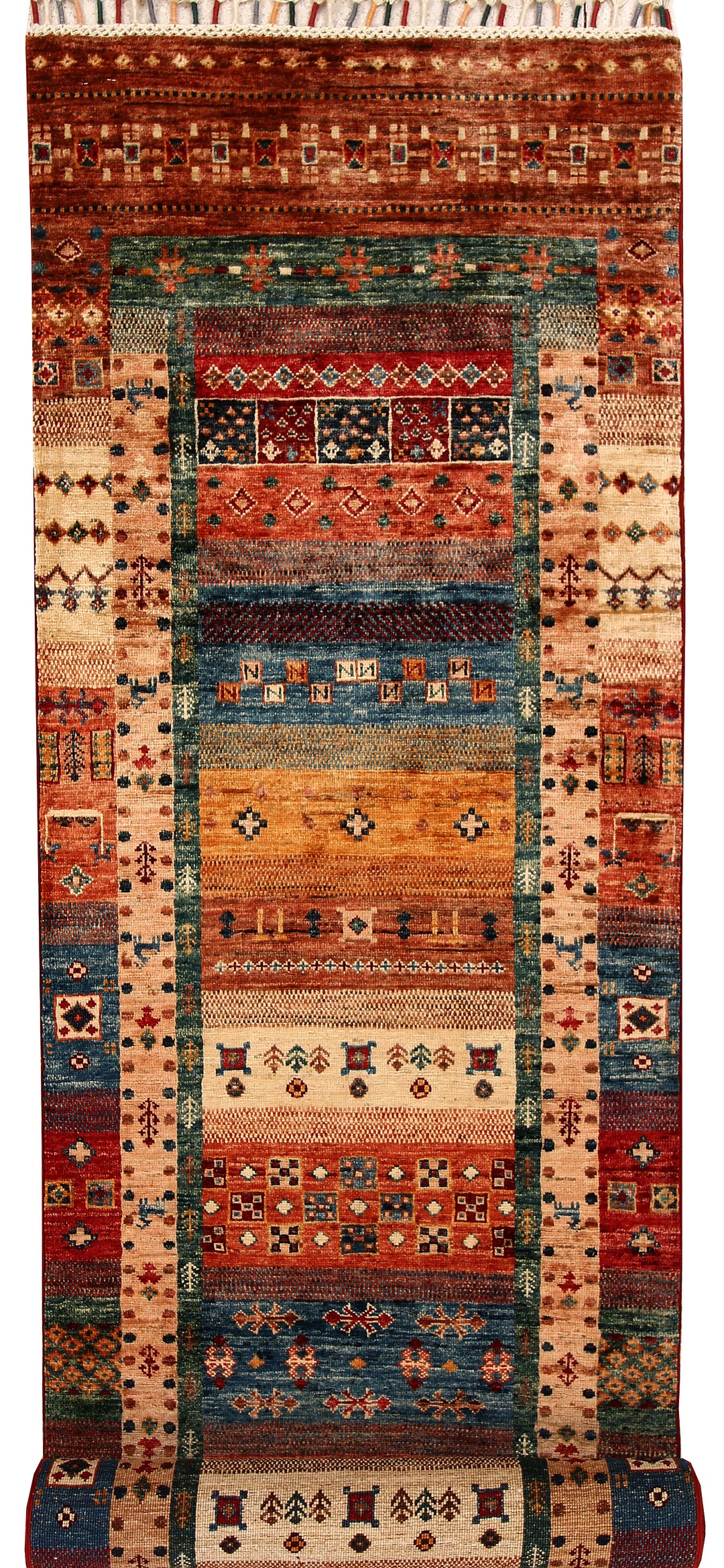 Multi Colored Kazak 2' 7 x 10' 8 - No. 68710 - ALRUG Rug Store