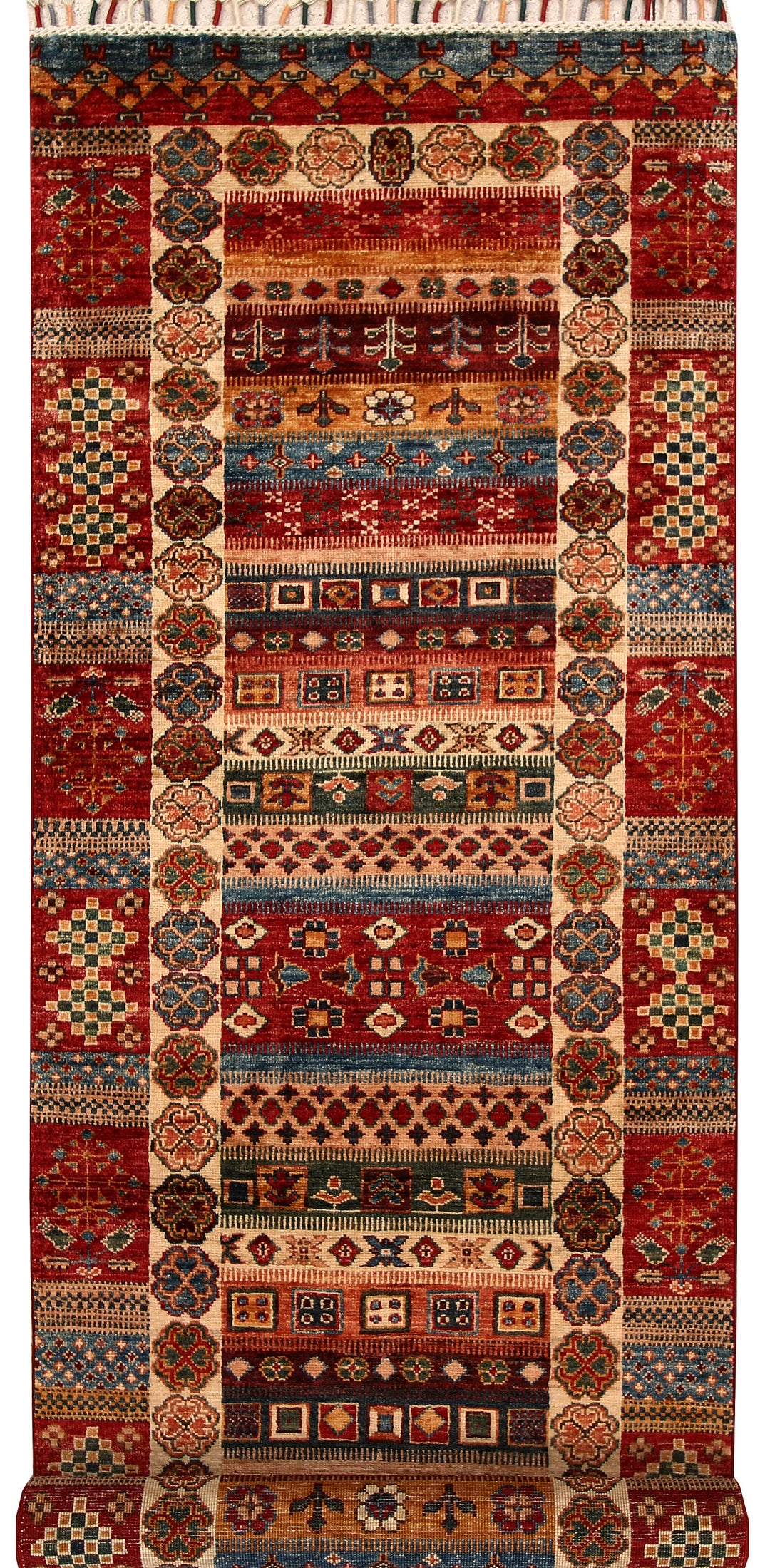 Multi Colored Kazak 2' 8 x 8' 10 - No. 68711 - ALRUG Rug Store
