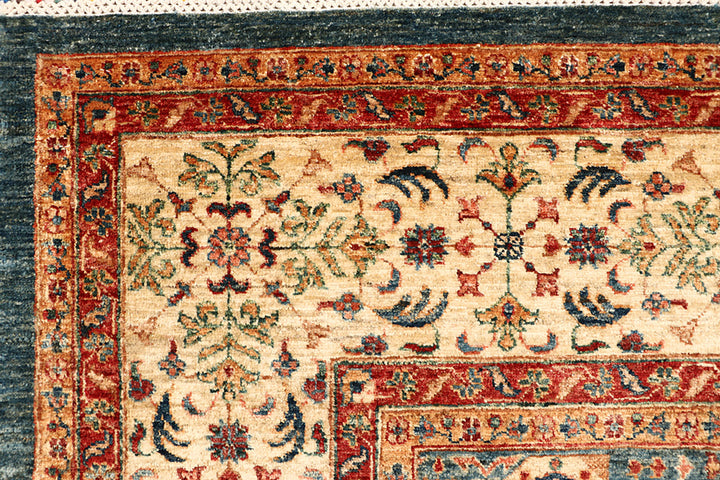 Cadet Blue Mamluk 6' 6 x 9' 5 - No. 68714 - ALRUG Rug Store