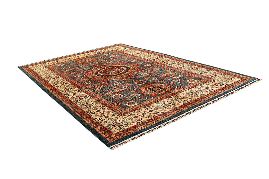 Cadet Blue Mamluk 6' 6 x 9' 5 - No. 68714 - ALRUG Rug Store