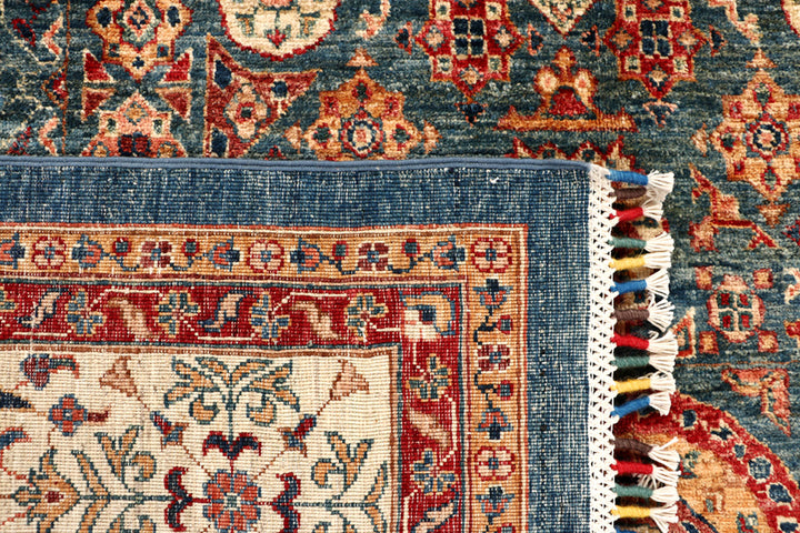 Cadet Blue Mamluk 6' 6 x 9' 5 - No. 68714 - ALRUG Rug Store