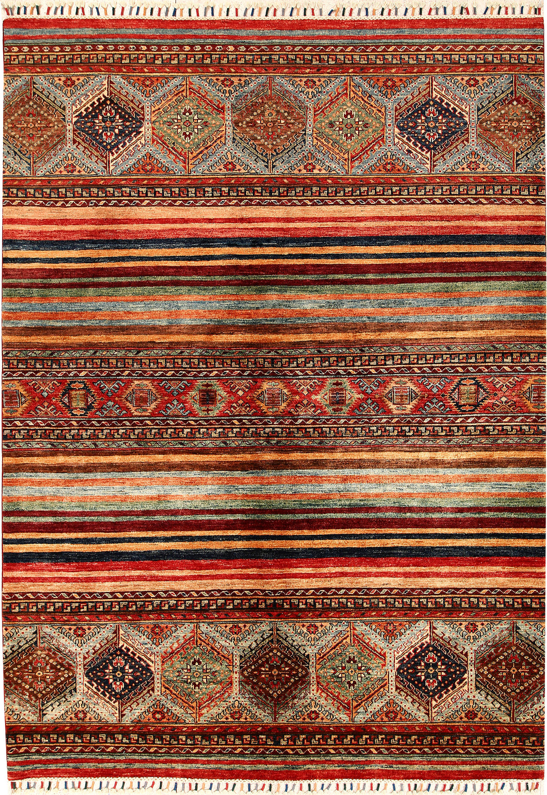 Multi Colored Kazak 5' 10 x 8' 3 - No. 68718 - ALRUG Rug Store