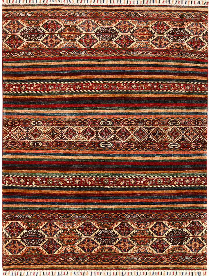 Multi Colored Kazak 5' x 6' 7 - No. 68720 - ALRUG Rug Store