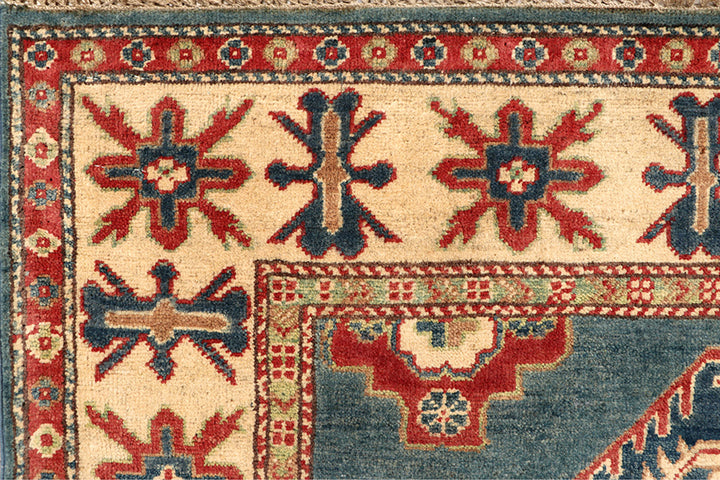 Cadet Blue Kazak 4' 10 x 6' 6 - No. 68727 - ALRUG Rug Store